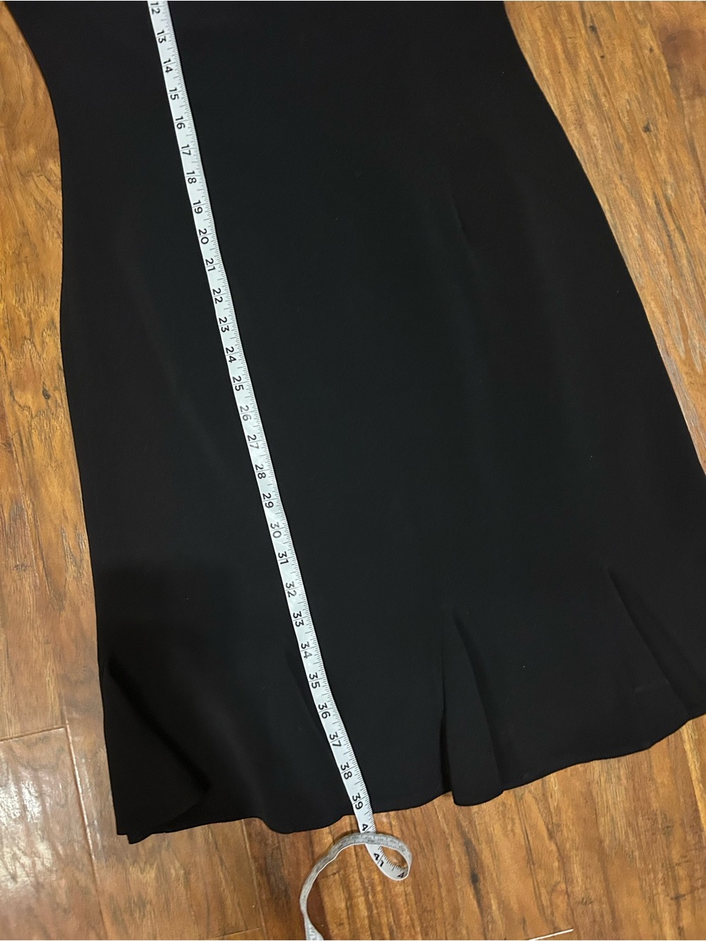 Liz Claiborne Black Short-Sleeve Midi A-Line Dress Opera Ballet LBD Formal Work - Picture 7 of 8